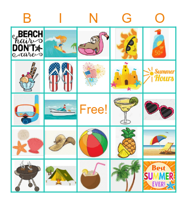 Summer Kickoff Bingo Card