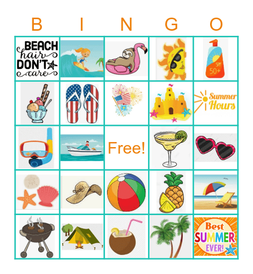 Summer Kickoff Bingo Card