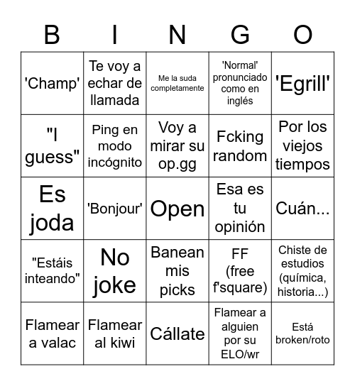 Bingo de Alexsowz Bingo Card