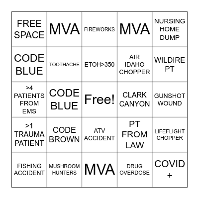 SUMMER BING DAY SHIFT Bingo Card