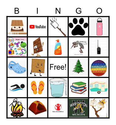 Camp Tik Tok Bingo Card