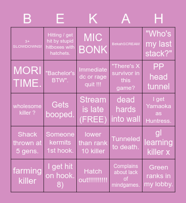 BINGO NIGHT Bingo Card
