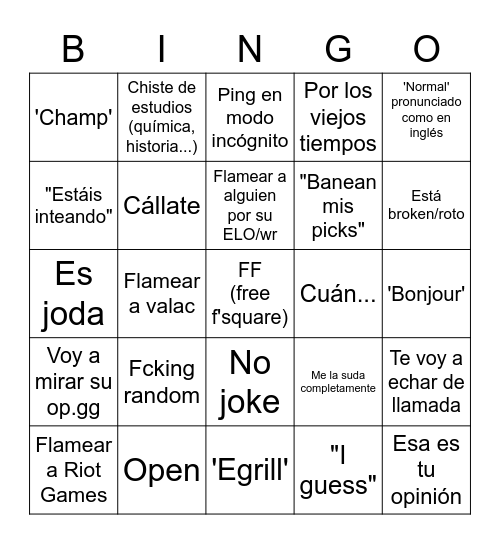 Bingo de Alexsowz Bingo Card