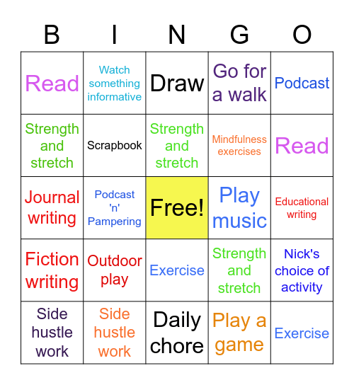 Summer Bingo Card