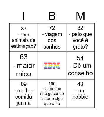 TAO BRAZIL BINGO Card