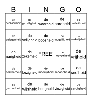 week 26 groep 6 Bingo Card
