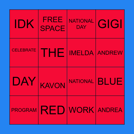 Happy Bomb Pop Day! Bingo Card