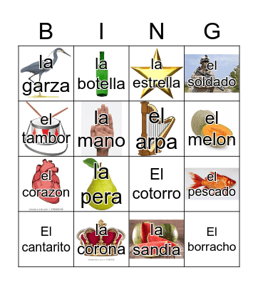 Loteria Mi Pueblito Bingo Card