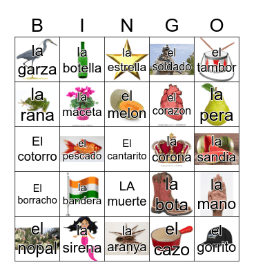 Loteria Mi Pueblito Bingo Card