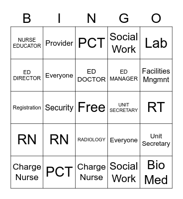 ED BINGO Card