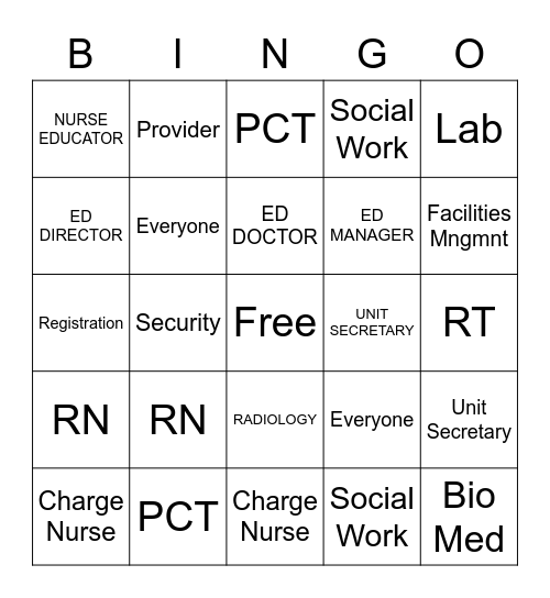 ED BINGO Card