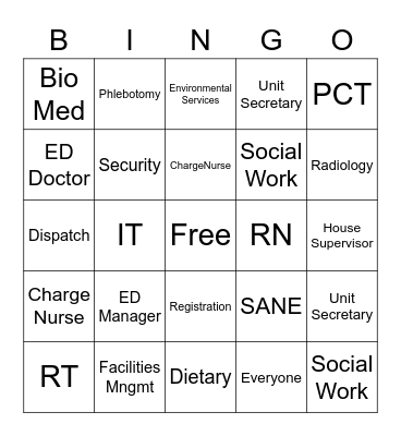 ED BINGO Card