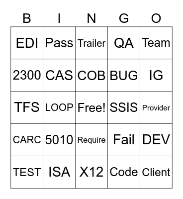 Encounter Bingo Card