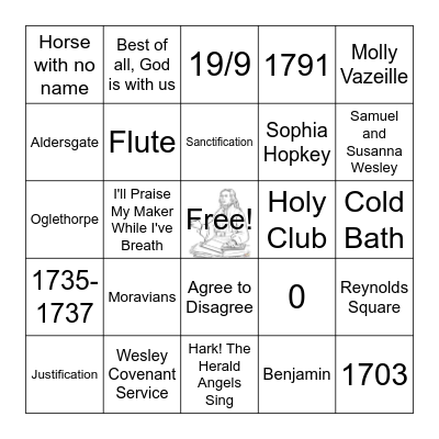 Wesley Birthday Party Bingo Card