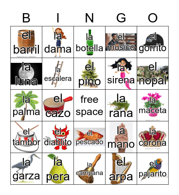 Loteria Mi Pueblito Bingo Card