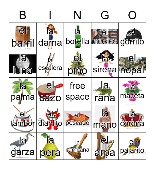 Loteria Mi Pueblito Bingo Card
