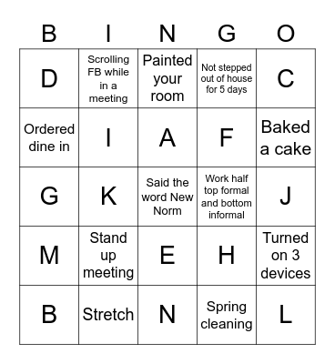 Test Bingo Card