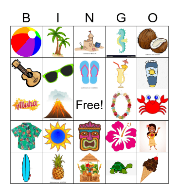 LUAU BINGO Card