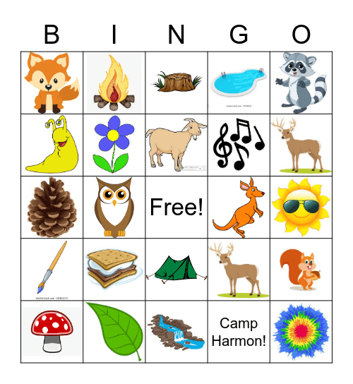 Camp Bingo Card