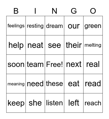 Unit 19 & 20 Bingo Card