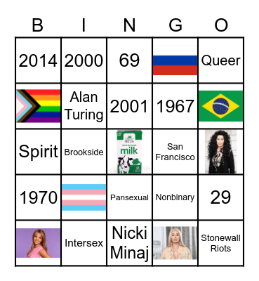 PMC PRIDE BINGO Card