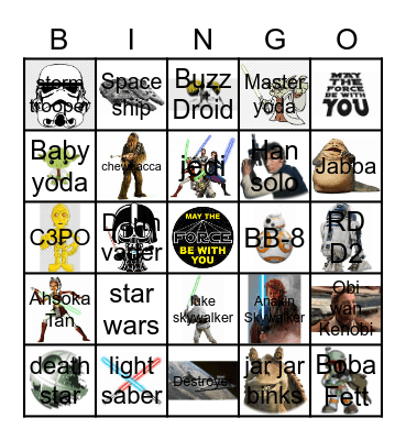 star wars bingo Card