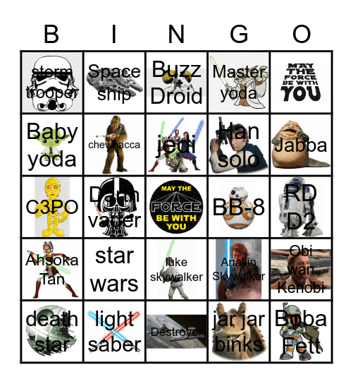 star wars bingo Card