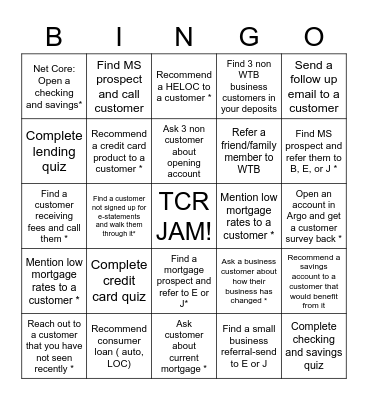 EAST SPRAGUE BINGO Card