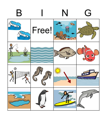 Ocean Bingo Card