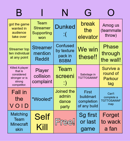 MCC PRIDE Bingo Card