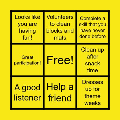 SUMMER CAMP BINGO Card