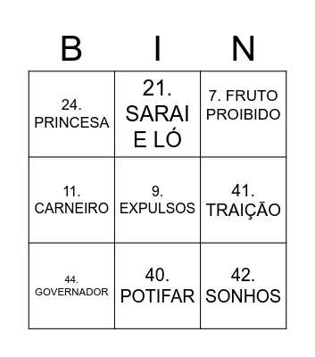 BINGO CRISTÃO Bingo Card