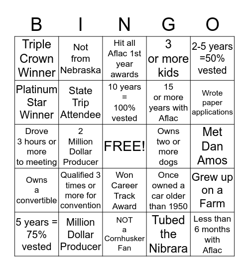 SMOKIN ACES BINGO Card