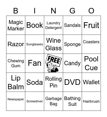 Scavenger Hunt 2 Bingo Card