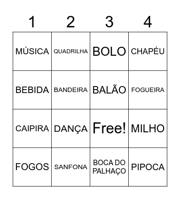FESTA JUNINA Bingo Card
