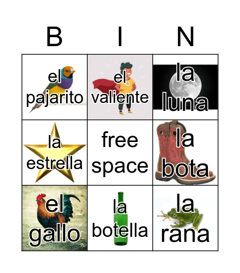 Loteria Mi Pueblito Bingo Card