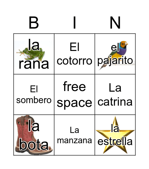 Loteria Mi Pueblito Bingo Card