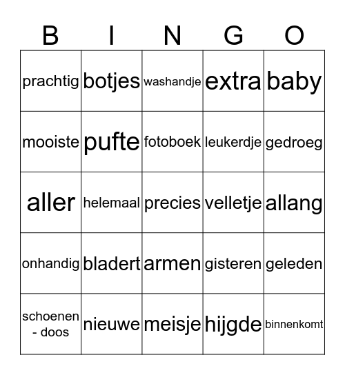 BINGO Card