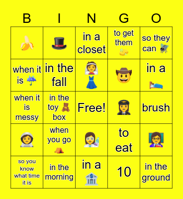 Combo Bingo Card