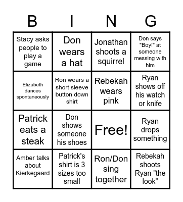 Bowen Bingo Card