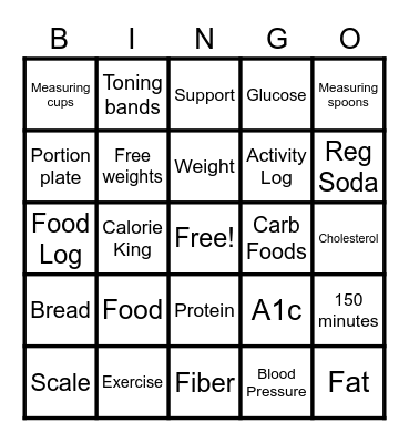 Preventing T2!!! Bingo Card