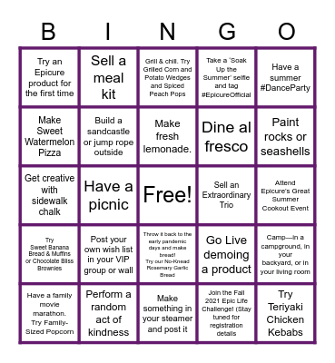 Kitley/Reed Crew Bingo Card