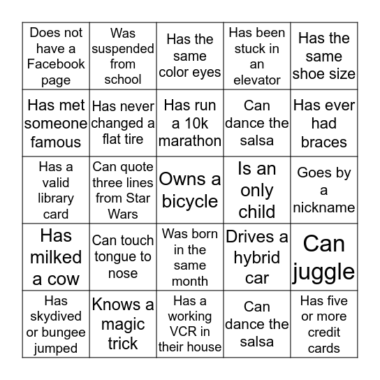 PODS March 2015 HR Luncheon Human BINGO Card