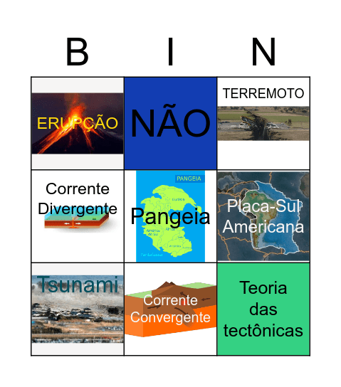 FENÔMENOS NATURAIS Bingo Card