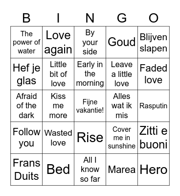 Zomerbingo 2021 Bingo Card