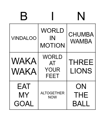 FOOTBALL BINGO Card