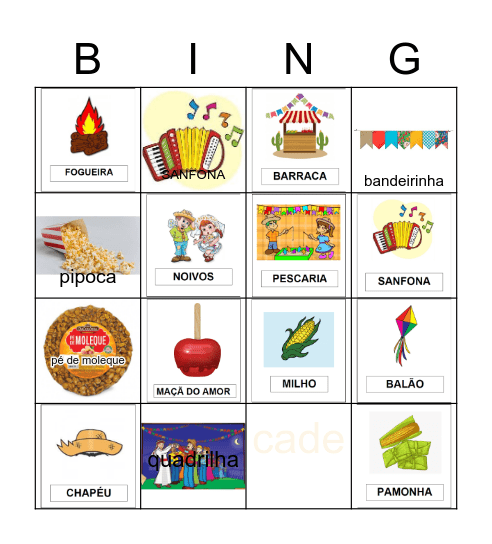 Festa Junina Leminski Bingo Card