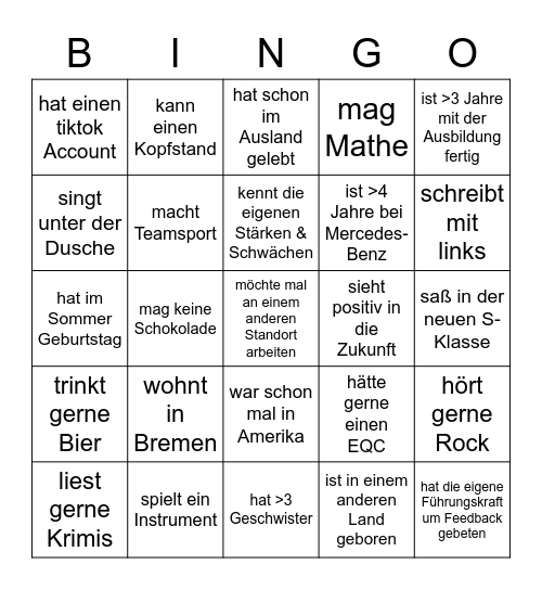 JUFA Camp Bingo Card