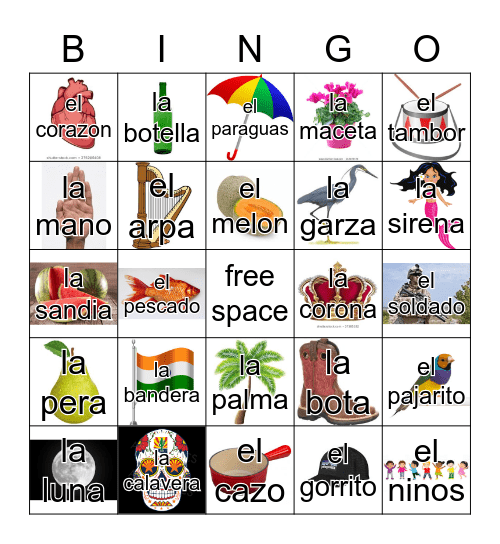 Loteria Mi Pueblito Bingo Card