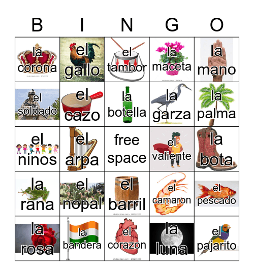 Loteria Mi Pueblito Bingo Card
